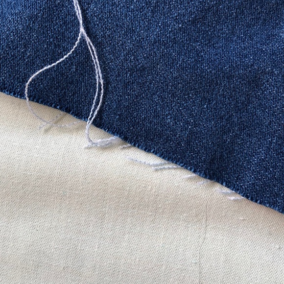 OOAK THRIFT FLIP Dark Wash Cutoff Denim Skirt - Picture 3 of 4